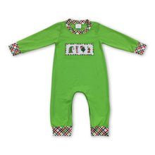 Load image into Gallery viewer, Green face long sleeves baby boy Christmas romper