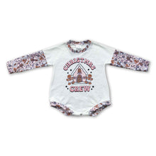 Load image into Gallery viewer, Christmas crew gingerbread baby girls romper