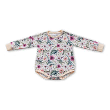 Load image into Gallery viewer, Floral dinosaur long sleeves baby girls romper
