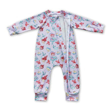 Load image into Gallery viewer, Fish long sleeves princess baby zipper romper
