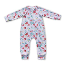 Load image into Gallery viewer, Fish long sleeves princess baby zipper romper