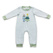 Load image into Gallery viewer, Christmas tree stripe baby boy ballet romper