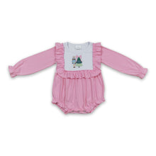 Load image into Gallery viewer, Pink Christmas tree ballet baby girls romper