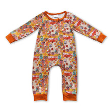Load image into Gallery viewer, Roller skates floral long sleeves baby girls zipper romper