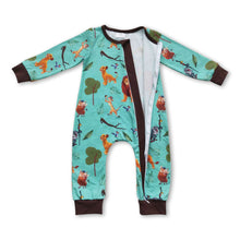 Load image into Gallery viewer, Lion long sleeves baby kids zipper romper