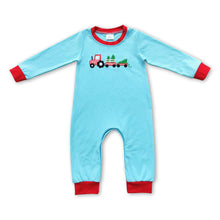 Load image into Gallery viewer, Christmas tree truck baby boy romper