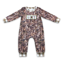 Load image into Gallery viewer, Long sleeves camo deer baby boy romper