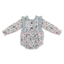 Load image into Gallery viewer, Snowman Christmas tree cake baby girls romper