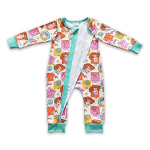 Load image into Gallery viewer, Pig toy patchwork baby kids zipper romper
