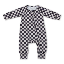 Load image into Gallery viewer, Plaid long sleeves baby kids zipper romper