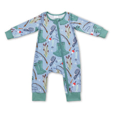 Load image into Gallery viewer, Fishing long sleeves baby boy zipper romper
