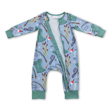 Load image into Gallery viewer, Fishing long sleeves baby boy zipper romper