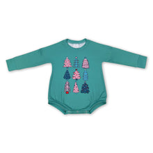 Load image into Gallery viewer, Green Christmas tree baby kids romper