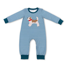 Load image into Gallery viewer, Stripe long sleeves dog baby boy romper
