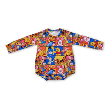 Load image into Gallery viewer, Bear long sleeves patchwork baby kids romper