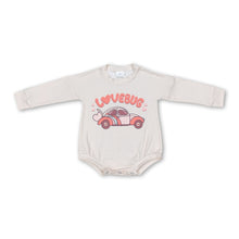 Load image into Gallery viewer, Lovebug heart heart car baby girls valentine's romper