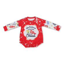Load image into Gallery viewer, Lemon crawfish long sleeves baby girls romper