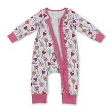 Load image into Gallery viewer, Smile flower smile lollipop baby girls valentines romper