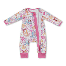 Load image into Gallery viewer, Sweet kind cutie heart dog baby girls valentines romper