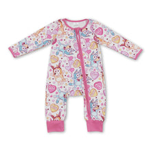 Load image into Gallery viewer, Sweet kind cutie heart dog baby girls valentines romper