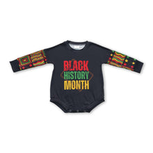 Load image into Gallery viewer, Black history month long sleeves baby kids romper