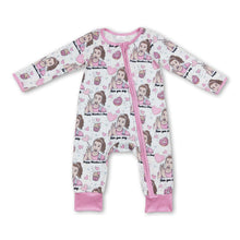 Load image into Gallery viewer, Donut lollipop teacher baby girls valentine's day romper