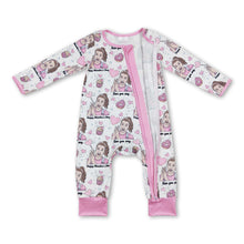 Load image into Gallery viewer, Donut lollipop teacher baby girls valentine's day romper
