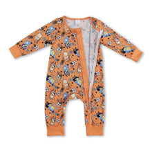 Load image into Gallery viewer, Long sleeves floral dog baby girls zipper romper
