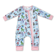 Load image into Gallery viewer, Long sleeves pig bear toy baby girls zipper romper