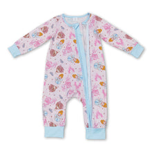 Load image into Gallery viewer, Long sleeves princess castle carriage baby zipper romper