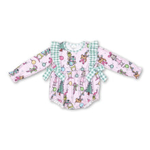 Load image into Gallery viewer, Candy cane green face baby Christmas romper