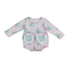 Load image into Gallery viewer, Long sleeves Christmas tree baby girls romper