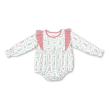 Load image into Gallery viewer, Long sleeves Christmas tree bow baby girls romper