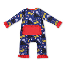 Load image into Gallery viewer, Train believe baby girls Christmas zipper romper