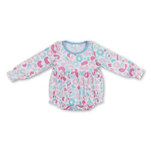 Load image into Gallery viewer, Long sleeves leopard baby girls romper