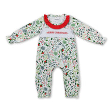 Load image into Gallery viewer, Long sleeves merry Christmas baby girls romper