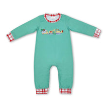 Load image into Gallery viewer, Long sleeves constructions Christmas tree boys romper