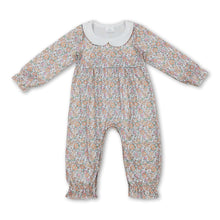 Load image into Gallery viewer, Long sleeves floral baby girls fall romper