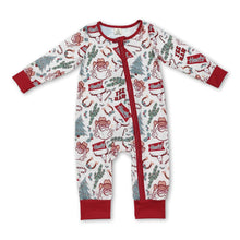 Load image into Gallery viewer, Santa cactus Christmas tree baby boys zipper romper