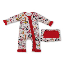 Load image into Gallery viewer, Duck mouse deer baby girls Christmas zipper romper
