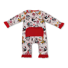 Load image into Gallery viewer, Duck mouse deer baby girls Christmas zipper romper