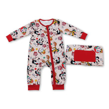 Load image into Gallery viewer, Duck mouse deer baby boys Christmas zipper romper