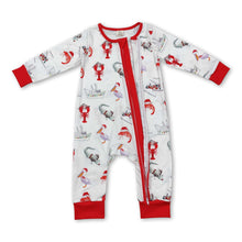 Load image into Gallery viewer, Crawfish duck boots baby Christmas zipper romper