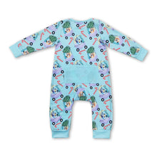 Load image into Gallery viewer, Dog Christmas tree candy cane baby kids zipper romper