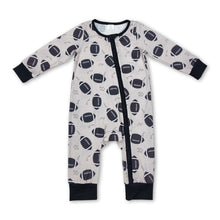 Load image into Gallery viewer, Long sleeves football baby kids zipper romper