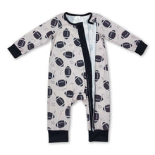 Load image into Gallery viewer, Long sleeves football baby kids zipper romper