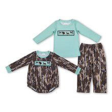 Load image into Gallery viewer, Duck turkey deercamo baby boy hunting romper