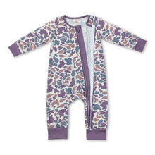 Load image into Gallery viewer, Long sleeves camo print baby kids zipper sleeper