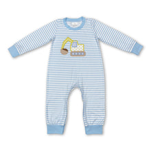 Load image into Gallery viewer, Excavator stripe long sleeves baby boy romper