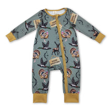 Load image into Gallery viewer, Gone hunting duck deer turkey baby boy zipper romper